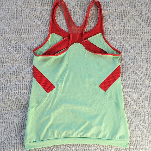Adidas Climacool Adizero Mint Green & Red Tennis Tank Top & Skort Set - Picture 4 of 10